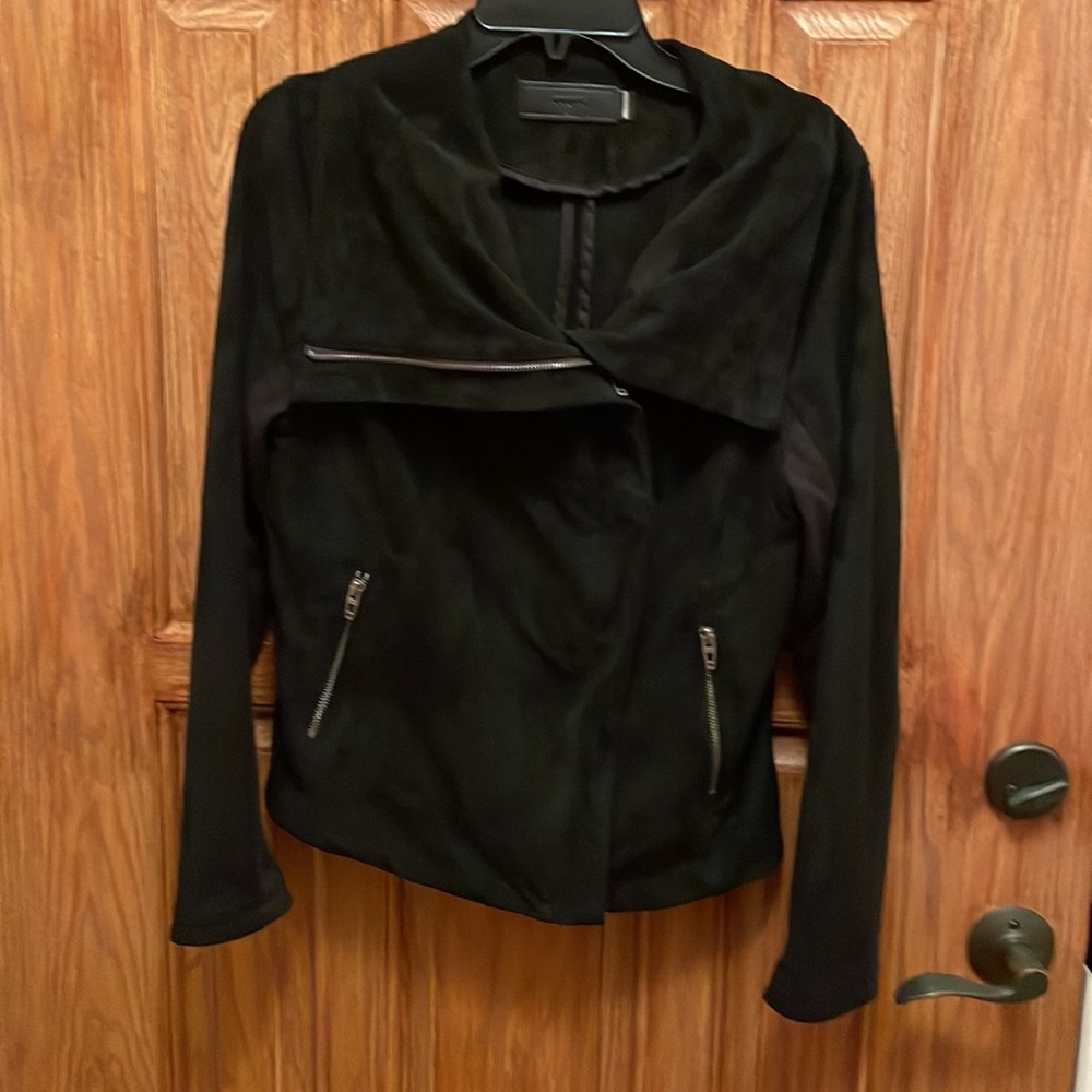 Wish you could feel this jacket! Very supple, almost like a soft suede. Size L.